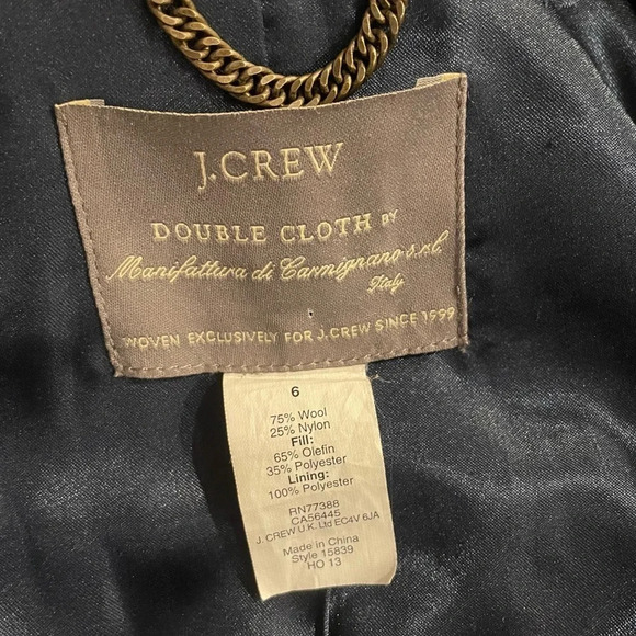 J Crew Metro Double Cloth Thinsulate Coat Navy 6 - Picture 2 of 11